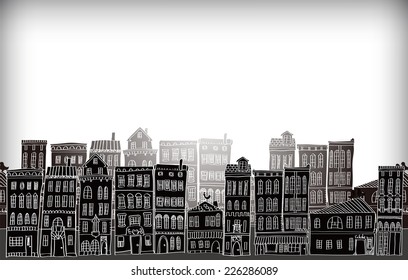 It is an illustration of the cityscape.