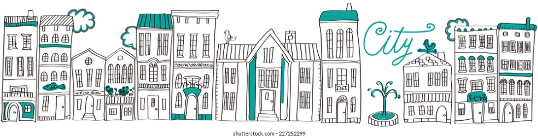 It is an illustration of the cityscape.