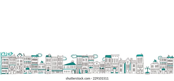 It is an illustration of the cityscape.