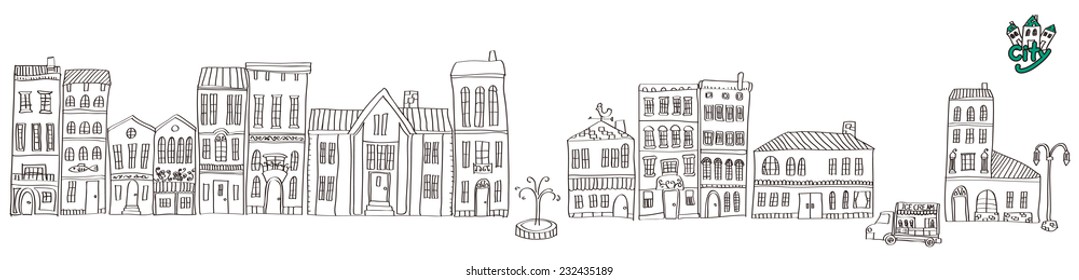 It is an illustration of the cityscape.
