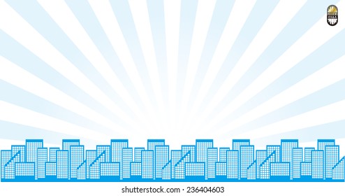 It is an illustration of the cityscape.