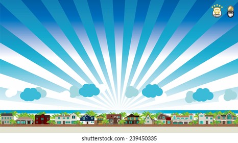 Illustration of the cityscape.