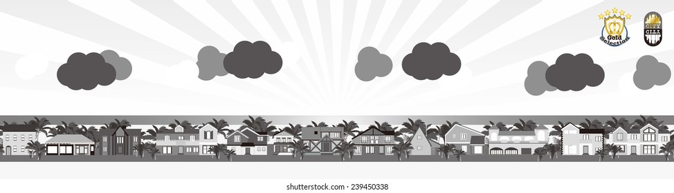 Illustration of the cityscape.