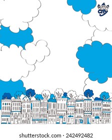 It is an illustration of the cityscape.