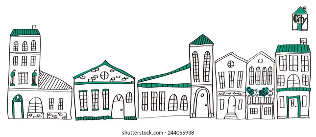 Illustration of the cityscape.