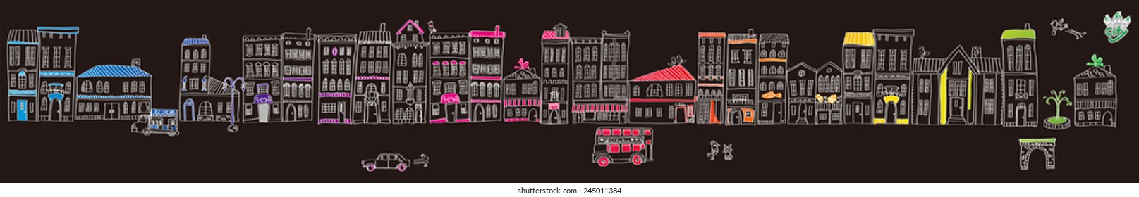It is an illustration of the cityscape.