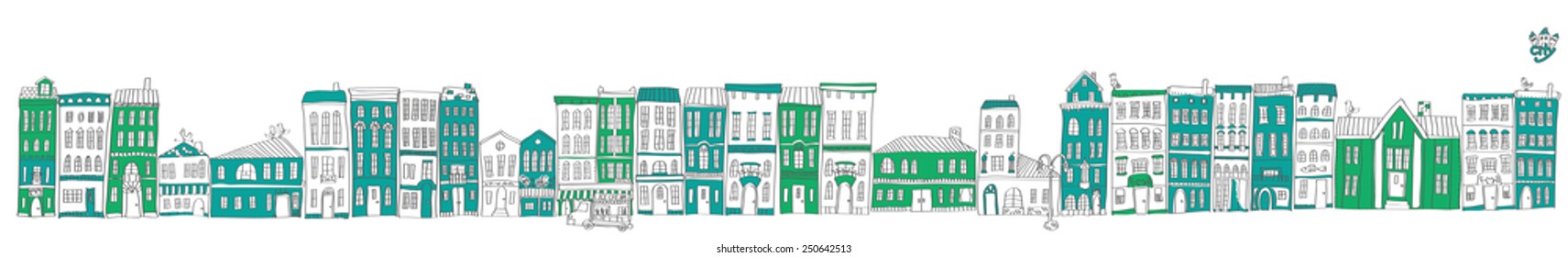 It is an illustration of the cityscape.