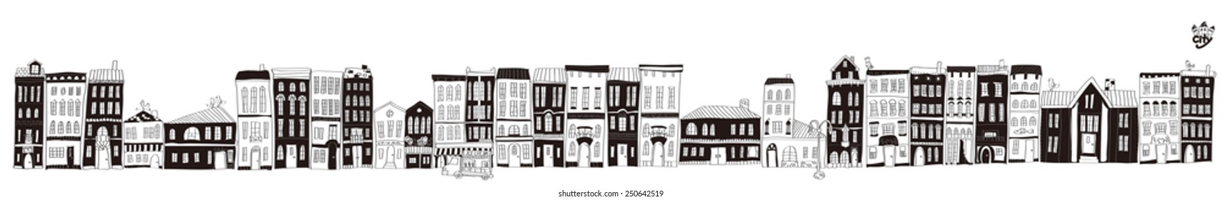 It is an illustration of the cityscape.