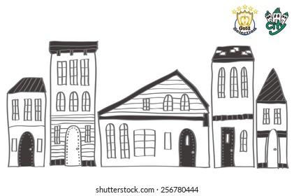 It is an illustration of the cityscape.