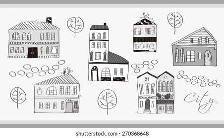 It is an illustration of the cityscape.
