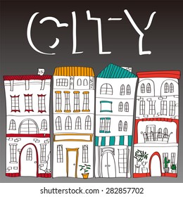 It is an illustration of the cityscape.