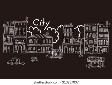It is an illustration of the cityscape.