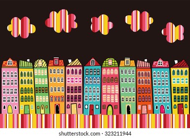It is an illustration of the cityscape.
