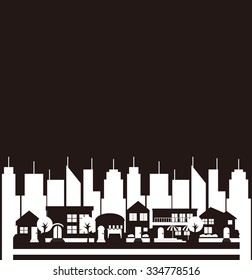 It is an illustration of the cityscape.