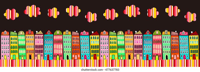It is an illustration of the cityscape.