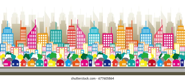 It is an illustration of the cityscape.