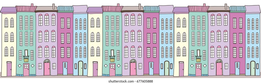 It is an illustration of the cityscape.