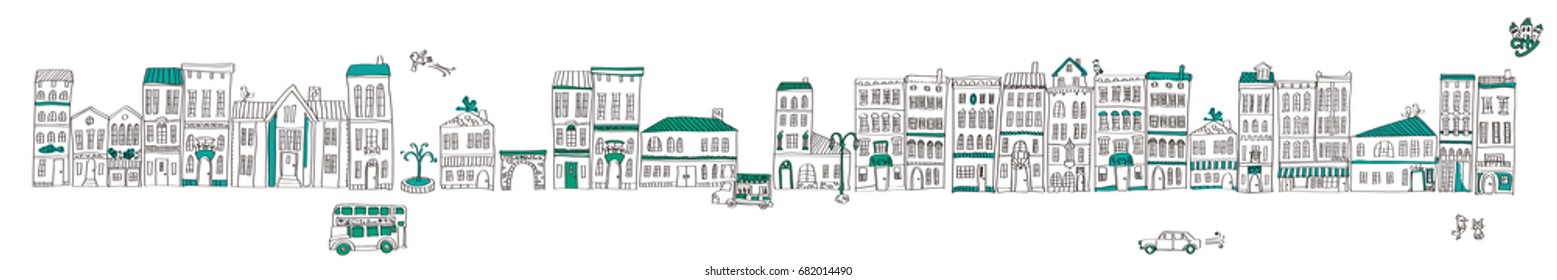 It is an illustration of the cityscape