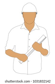 An illustration of civil engineering construction worker