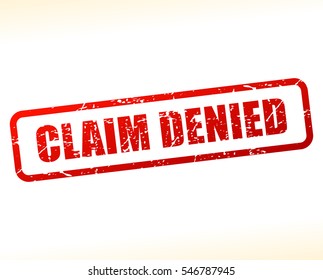 Illustration Of Claim Denied Text 