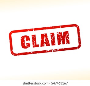 Illustration of claim text buffered on white background