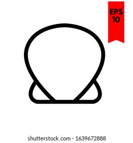 illustration of clam flat icon