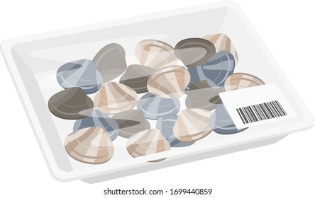 Illustration of clams in the pack.