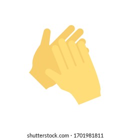 Ilustración de aplaudir. Icono de vector plano.