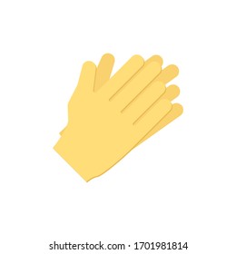 Illustration of clapping applauding hands. Flat vector icon.