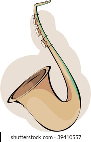 Illustration of a clarion with buttons		