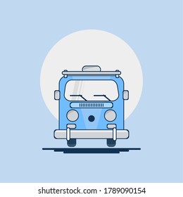 illustration of clasic car flat design