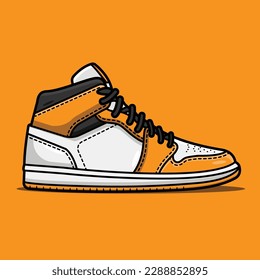 The Illustration of Classic Basketball Shoes