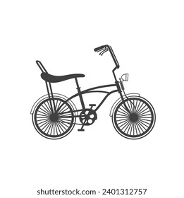 illustration of classic bicycle, old bicycle, vector art.