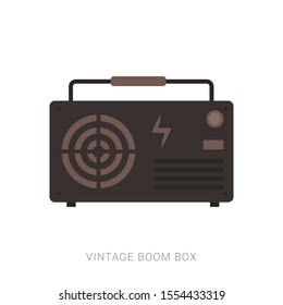 Illustration of classic boom box flat style
