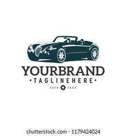 illustration classic car logo template