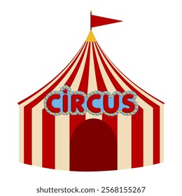 Illustration of Classic Circus Tent	