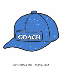 Illustration of a Classic Coach Hat, Perfect for Sports and LeadershipThemed Designs A classic coach hat, symbolizing leadership and sportsmanship, great for athletic and coaching themes