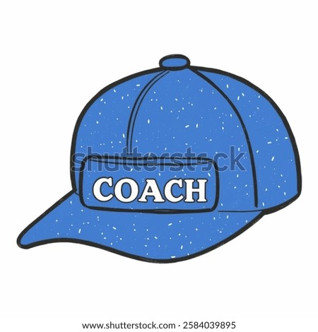 Illustration of a Classic Coach Hat, Perfect for Sports and LeadershipThemed Designs A classic coach hat, symbolizing leadership and sportsmanship, great for athletic and coaching themes