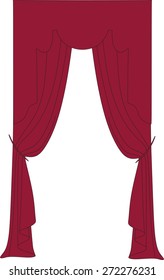 illustration of classic curtains