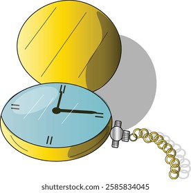 the illustration of classic man pocket watch 