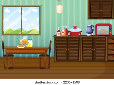 Illustration of a classic pantry