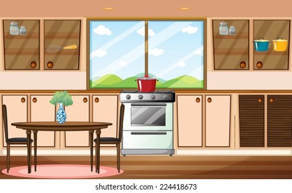 Illustration of a classic pantry