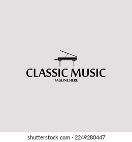 illustration classic piano vector design