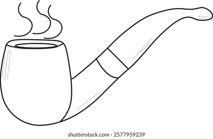 the illustration of the classic smoking pipe