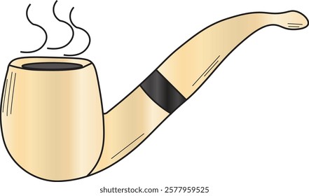 the illustration of the classic smoking pipe