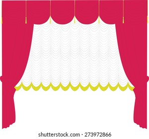 illustration of classical curtains