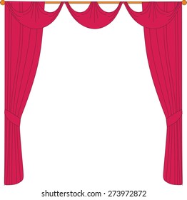 illustration of classical curtains