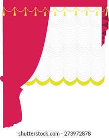 illustration of classical curtains