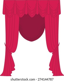 illustration of classical curtains