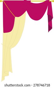 illustration of classical curtains